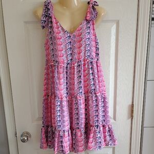 Simply Southern Pink and Blue Patterned Dress